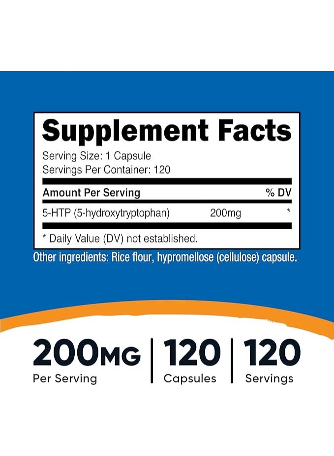 Nutricost, 5-HTP, 200 mg, 120 Capsules - Image 3
